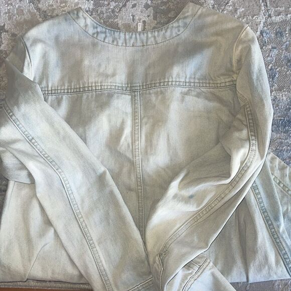 NWT Free People Blue Sky Lace Up Denim Dress Small - Picture 8 of 9